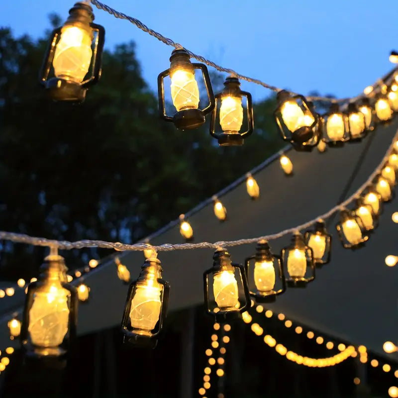 Set Of 10 Lantern String Light, Led Decor Kerosene Oil Lamp Fairy Light, Battery Powered Lantern Fairy Garland Light, Barn Lanterns Battery Powered Set Of 10 Lantern String Light, Led Decor Kerosene Oil Lamp Fairy Light, Battery Powered Lantern Fairy Garland Light, Barn Lanterns Battery Powered